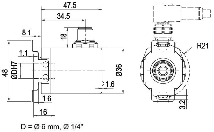 MDG 36 E Stecker Radial