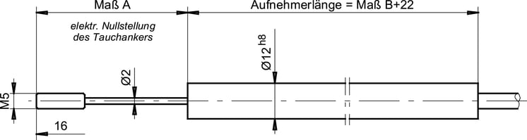 dimensional drawing wlh axial cable