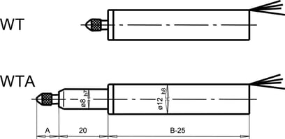 dimensional drawing wt wta leads